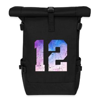 Ausgabe 12 – 12. Jubiläumsgeschenk - Rolltop Rucksack - Schwarz - Vorne