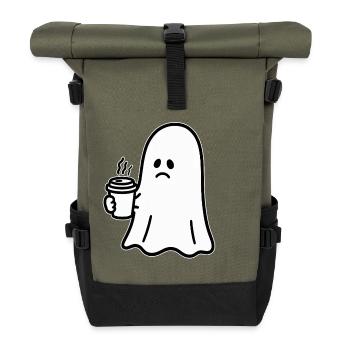 Café Fantôme Halloween Halloween : Des bonbons ou un sort - Sac à dos roll top - olive/noir - Devant