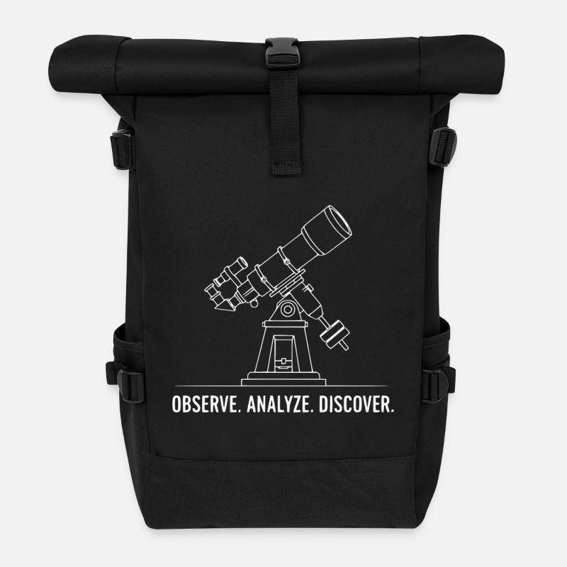 Telescope Astrophotography Observatory Observatory - Roll Top Backpack - black