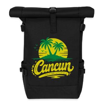 Souvenir de Noël des palmiers rétro de Cancun - Sac à dos roll top - noir - Devant