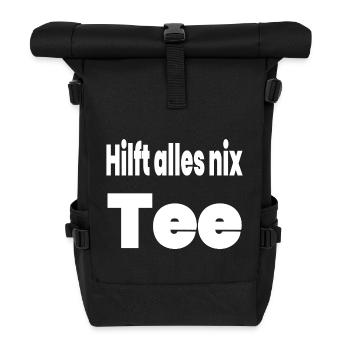 Tee - Rolltop Rucksack - Schwarz - Vorne