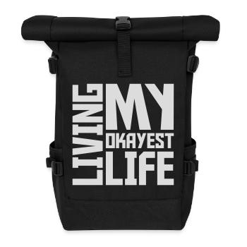 Vivre ma vie la plus correcte Drôle de dicton, médiocre - Sac à dos roll top - noir - Devant