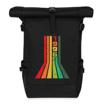 Vintage 1996 - Rolltop Rucksack - Schwarz - Vorne