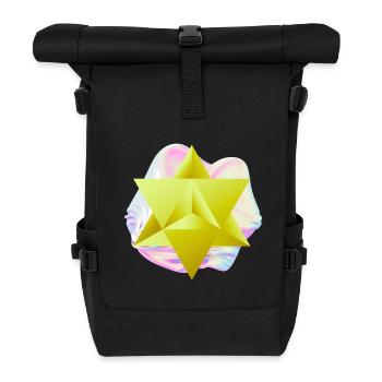 Surreal Merkaba Star - Roll Top Backpack - black - Front