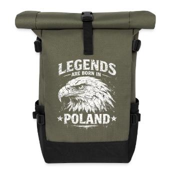 Poland Legend: White Eagle – Pride & Tradition - Roll Top Backpack - olive/black - Front