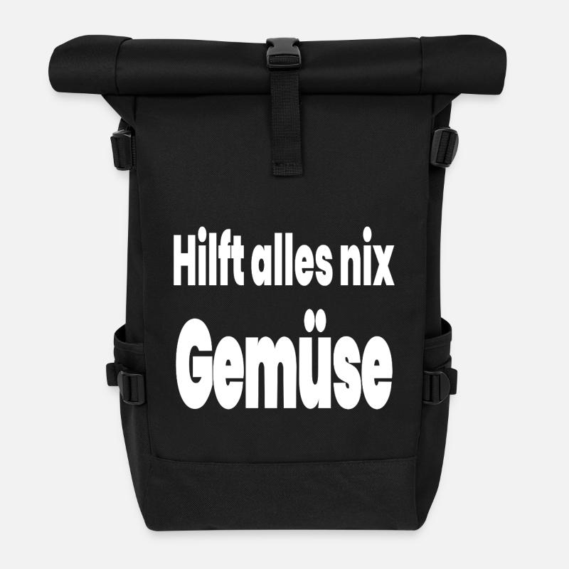 Gemüse - Rolltop Rucksack - Schwarz