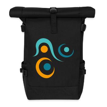 Yoga design_10 - Roll Top Backpack - black - Front