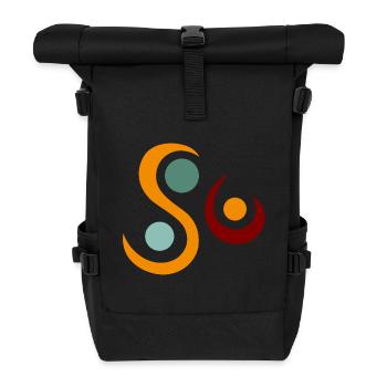 Yoga design_5 - Roll Top Backpack - black - Front