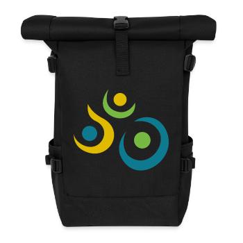 Yoga design_8 - Roll Top Backpack - black - Front