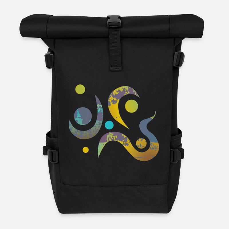 Yoga design_17 - Sac à dos roll top - noir