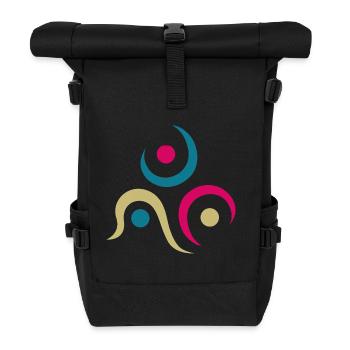 Yoga design_9 - Roll Top Backpack - black - Front