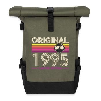 Original 1995 Limited Edition Retro - Rolltop Rucksack - Olive/Schwarz - Vorne