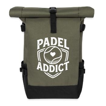 Padel Addict Sport Passion Lifestyle - Roll Top Backpack - olive/black - Front
