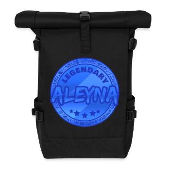 Aleyna als Geschenkidee - Rolltop Rucksack - Schwarz - Vorne