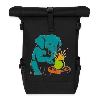 Maître des Troncs - Anarchie de l’Émail - Sac à dos roll top - noir - Devant