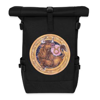 Zodiac Sign Zodiac Taurus Taurus Gift - Roll Top Backpack - black - Front