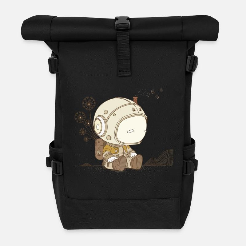 Astro-sad - Roll Top Backpack - black