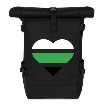 Drapeau de la fierté Cœur · Neutrois - Sac à dos roll top - noir - Devant