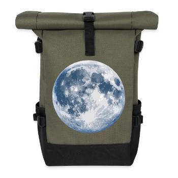 Silhouette au clair de lune - Sac à dos roll top - olive/noir - Devant