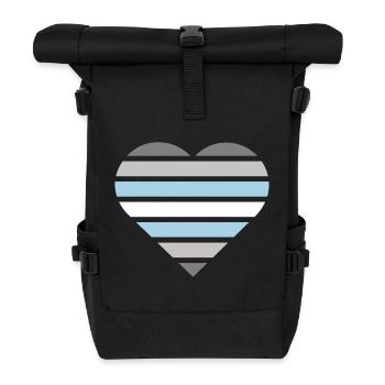 Drapeau de la fierté Cœur · Demiboy - Sac à dos roll top - noir - Devant