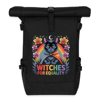 Chat Arc-en-ciel des sorcières pour l’égalité - Sac à dos roll top - noir - Devant