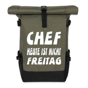 Chef - Rolltop Rucksack - Olive/Schwarz - Vorne