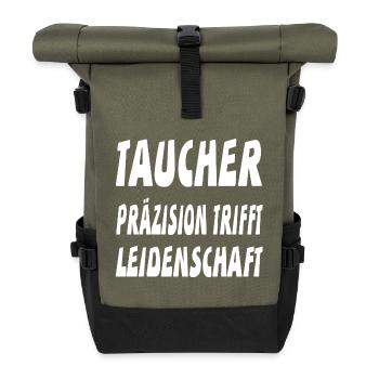 Taucher - Rolltop Rucksack - Olive/Schwarz - Vorne