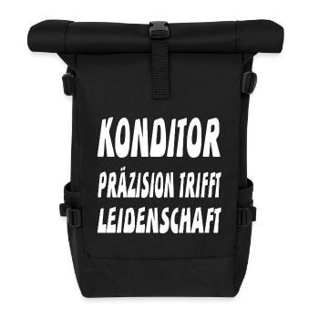 Konditor - Rolltop Rucksack - Schwarz - Vorne