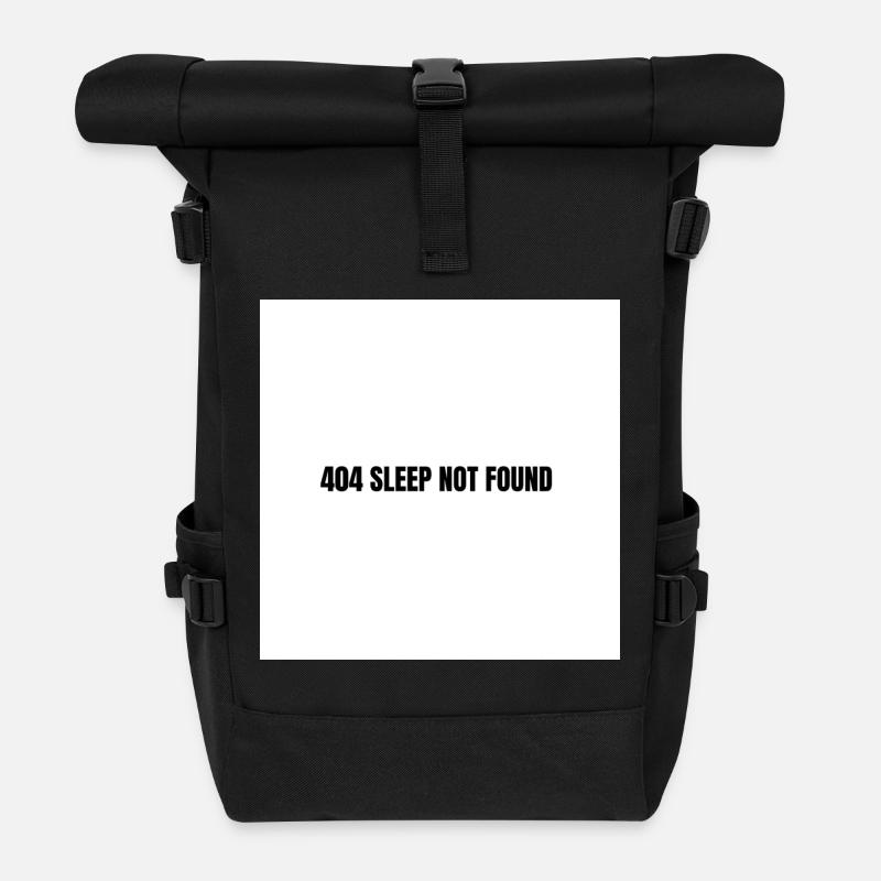 404 Sleep Not Found - Sac à dos roll top - noir