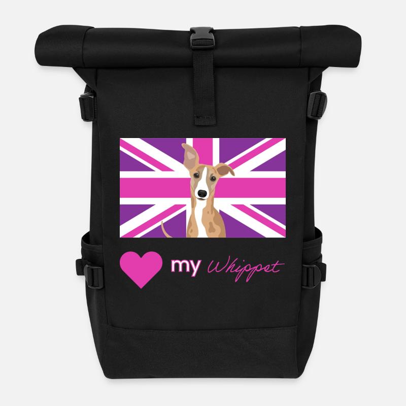 VIOLETWHIPPET (Rose) - Sac à dos roll top - noir