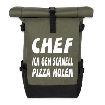 chef - Roll Top Backpack - olive/black - Front