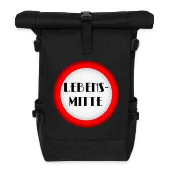Lebensmitte Menopause - Rolltop Rucksack - Schwarz - Vorne