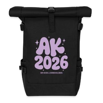 Abschlussklasse 2026 -  Legenden Bleiben - Rolltop Rucksack - Schwarz - Vorne