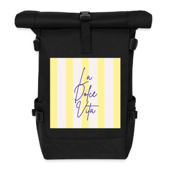 Minimalist LA DOLCE VITA Graphic Tee Design - Sac à dos roll top - noir - Devant