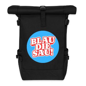 Blau Die Sau Logo - Rolltop Rucksack - Schwarz - Vorne