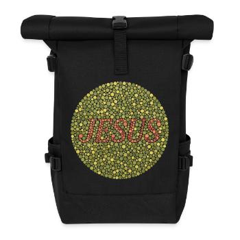 Jesus liebt dich | Glaube | Geschenk - Rolltop Rucksack - Schwarz - Vorne