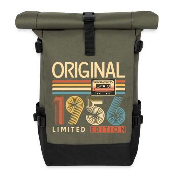 70 years, 70th anniversary - Roll Top Backpack - olive/black - Front