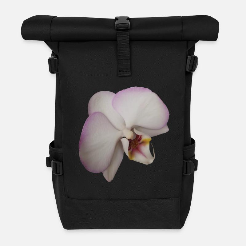 Elegant_Pale_Lavender_Phalaenopsis_Moth_Orchid - Sac à dos roll top - noir