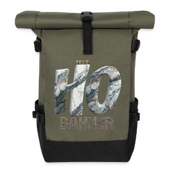 Gauge H0 BAHNER – Marble Edition - Roll Top Backpack - olive/black - Front