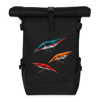 Polygon Hang Gliders Trio - Roll Top Backpack - black - Front