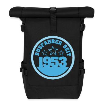 1953 - Rolltop Rucksack - Schwarz - Vorne