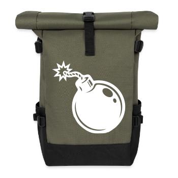 Icône de la bombe - Sac à dos roll top - olive/noir - Devant