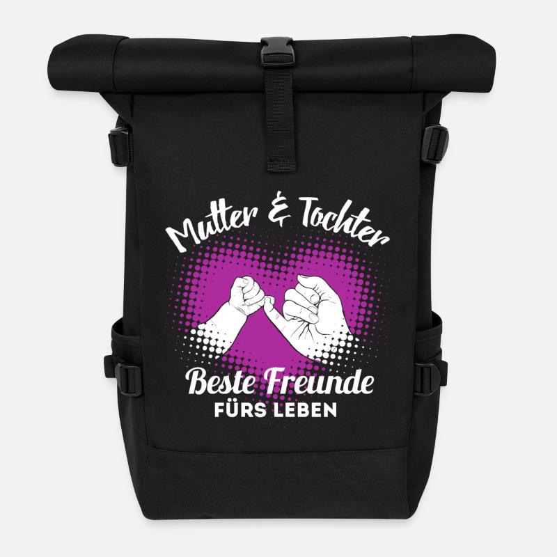 Mutter Tochter Beste Freunde Muttertag - Rolltop Rucksack - Schwarz