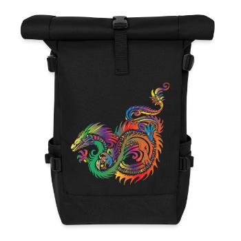 Dragon tribal - Sac à dos roll top - noir - Devant