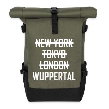 Metropole Wuppertal - Rolltop Rucksack - Olive/Schwarz - Vorne