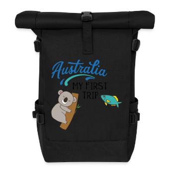 Australien - Rolltop Rucksack - Schwarz - Vorne