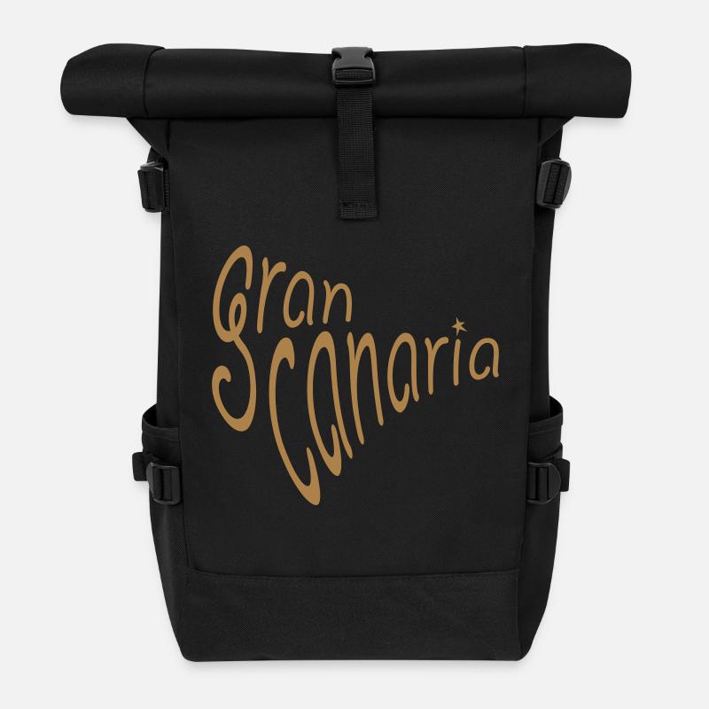 Gran Canaria - Roll Top Backpack - black