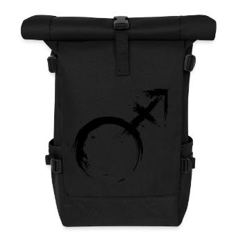 Homme transgenre Androgyne Vénus et Mars - Sac à dos roll top - noir - Devant