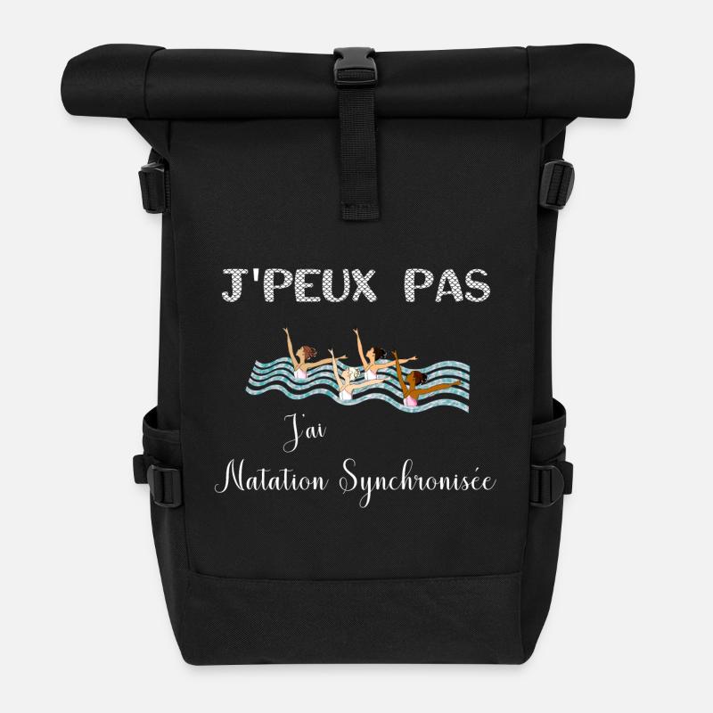 j'peux pas j'ai natation synchronisée - Sac à dos roll top - noir