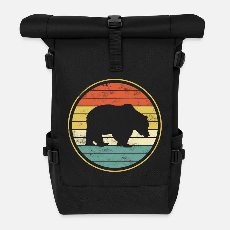 Ours ours - Sac à dos roll top - noir